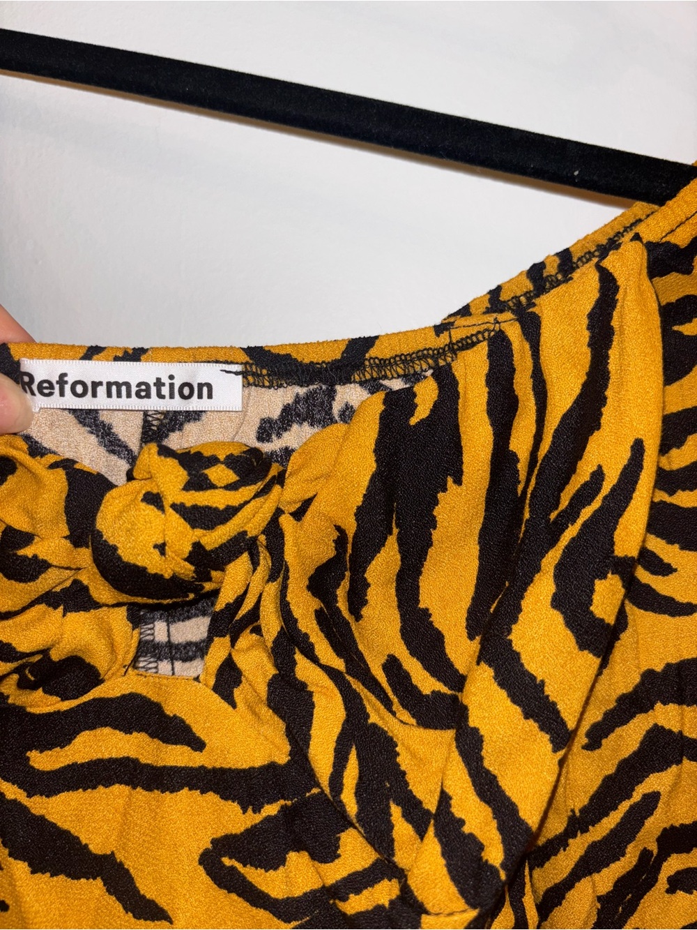 REFORMATION Animal Print Mini Dress